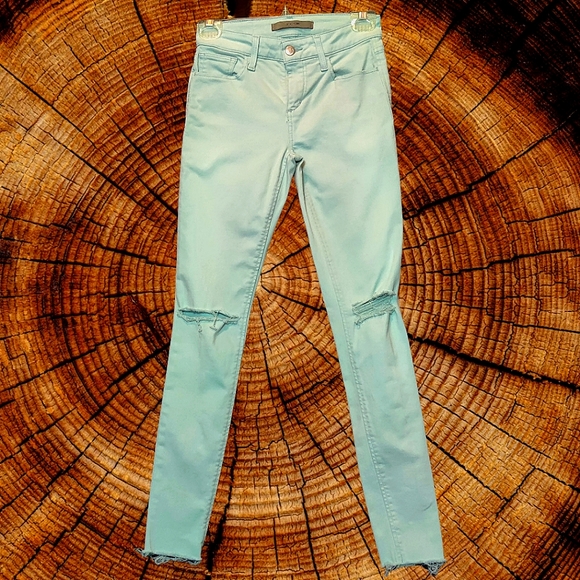 Joe's Jeans Jeans Joes Baby Blue Flawless The Icon Skinny Ankle Distressed Jeans Size 25